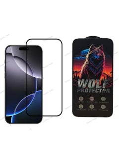 Buy IPhone 16 Pro Max Wolf ESD Anti Static Premium Tempered Glass Screen Protector With Black Frame in Egypt