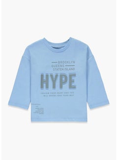 Buy Boys Blue Long Sleeve Hype T-Shirt in Egypt