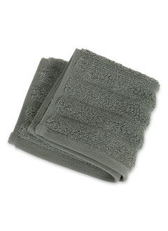 Buy Wave Zero Twist Face Towel Sage - 550Gsm 30X30Cm in UAE