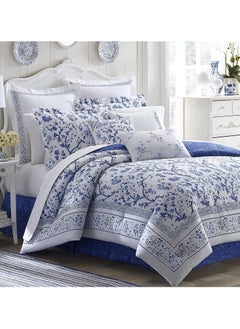 Buy Charlotte Duvet Cover Set King Medium Blue in Saudi Arabia