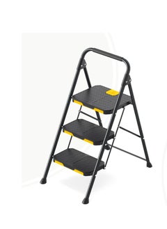 Buy 3-Step Metal Ladder Versatile Home Ladder with Wide Sturdy Folding Pedal in Saudi Arabia