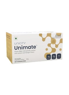 Buy IdikaNutrition Unimate Green Mate leaf powder extract with Lemon and ginger Flavor with 10 sachets in UAE