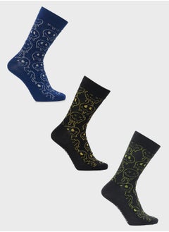 Buy Jacmelted  3 Pack Logo Crew  Socks in Saudi Arabia