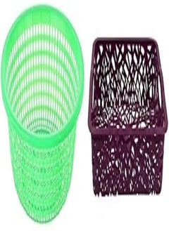 اشتري Max blast plastic round vegetable food strainer - multicolor + Max blast plastic vegetable strainer, multicolor في مصر