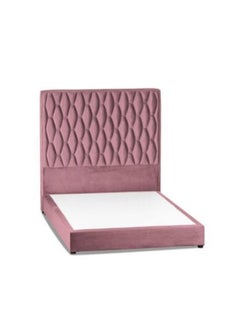 Buy Zahra | Velvet Bed Frame 180x200 cm - Light Pink in Saudi Arabia