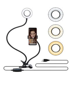 Buy Professional Live Stream Smartphone Holder Mount Stand With Selfie Ring Light in UAE