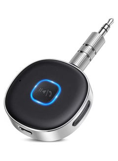Buy Bluetooth Adapter, Mini AUX Bluetooth 5.0 Receiver for Music Streaming, Hands-free Calls, Dual Connection, 12H Playtime, Car Bluetooth Aux Adapter, Home Stereo, Wired Headphones, Speaker in Saudi Arabia