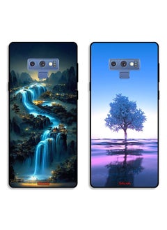 اشتري Two Cases For Samsung Galaxy Note 9 Protective Covers Waterfall and Tree في السعودية