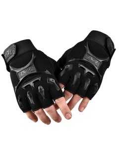 Buy Half Finger Motorcycle Protective Anti-Slip Racing Gloves Touch Screen for BMX ATV MTB Riding Motorcycle Racing Cycling Road Racing Bicycle Climbing Cross Country Hiking Outdoor Sports in Saudi Arabia