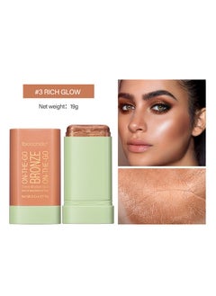 Buy Blush Stick, Blush Cream for Cheeks Eyes Lips,Blush in Natural with Waterproof Sweat-Resistant, Tinted Solid Stick with Long Lasting, Nude Makeup Multi-Use Color Stick Creamy Blush(6#Rich Glow) in Saudi Arabia