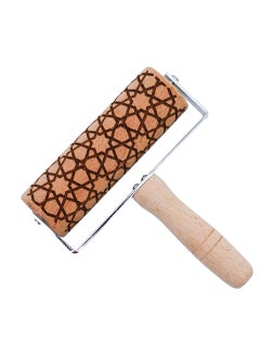 اشتري HilalFul Islamic Art Rolling Pin | Baking Tool | Kitchenware | Kitchen Accessory | Islamic Theme | Eid, Ramadan Inspired | Wooden | Non-Stick | Easy Grip | Smooth Surface | Easy To Clean في الامارات
