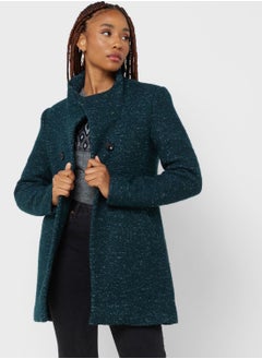 Buy High Neck Knitted Coat in UAE