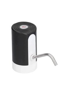 اشتري Portable Electric Water Bottle Pump USB Wireless Rechargeable Automatic Drinking-Black في الامارات