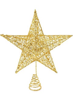 اشتري Glittered Gold Star Tree Topper For Mas Tree Decorations في مصر