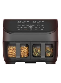 اشتري Instant Air Fryer Vortex Plus Double Basket with ClearCook - 7.6 Litre Digital Convection Oven, Black, 8-in-1 Smart Programs - Frying, Baking, Roasting, Grilling, Dehydration, Heating, XL  -1700W في الامارات