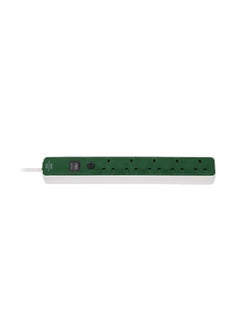 Buy 5-Socket Extension Cord Green 3 m 1153253329 in Saudi Arabia