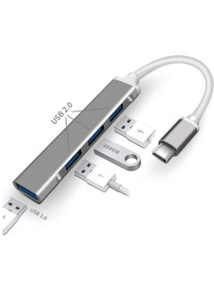 Buy USB Hub to HDMI Multiport AUSB C Dongle Adapter 4 in 1 with 1 USB 3.0 Ports and 3 USB 2.0 Ports,Compatible with MacBook Pro Air HP XPS and More Type C Devices in Egypt