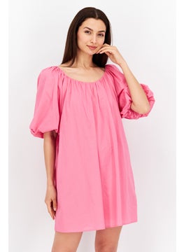 Buy Women Plain Mini Dress, Pink in UAE