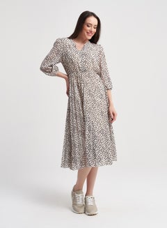 Buy Zabaione Women's Dress , Beige in UAE
