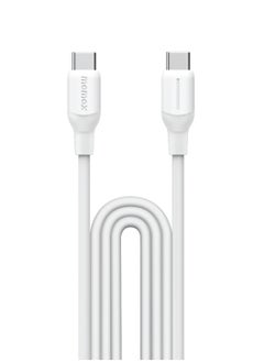 Buy Momax Flow 60W USB-C to USB-C 1.2m Silicone Cable, Fast Charging and Data Transfer, White in Saudi Arabia