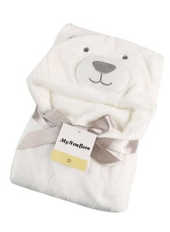 Buy Baby Towel White Bear Pack of 1 0  12 Months Boy Girl Baby Wrap Hooded Blanket All Season Blanket Flanna Soft Fabric Baby Sleeping Bag Receiving Blanket Multipurpose in UAE