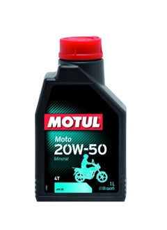 اشتري MOTO 20W-50 4T (1L) I Mineral Motorcycle Oil I Imported from Europe في السعودية