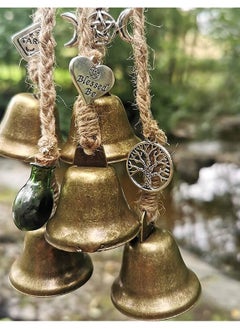 اشتري Boho Witches Bells & Wind Chimes - Magical Door Protection Charm for Porch, Garden & Window Decor (48mm) في الامارات