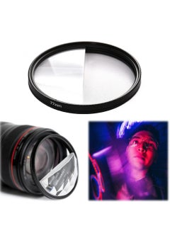 اشتري 77mm Camera Lens Filter, Crystal Clear 77mm Glass Prism Camera Lens Filter - Capture Stunning Images with Variable Subjects - Essential SLR Photography Accessory (Half Blurring Effect) في الامارات