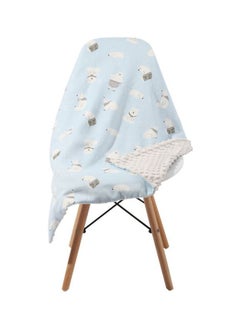 اشتري Breathable Dotted Blanket fabric Blue/Grey 43.3x62.2inch في السعودية