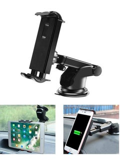 Buy Car Tablet Mount Holder, Universal Dashboard Windshield Tablet Stand Cell Phone Holder Car Dash Mount Suction Cup Mount Compatible with iPad Pro/Air/Mini, iPhone, Galaxy Tab, All 4.710.5" Devices in UAE