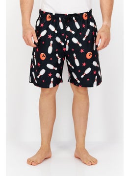 Buy Men Allover Print Swimwear Short, Black Combo in UAE