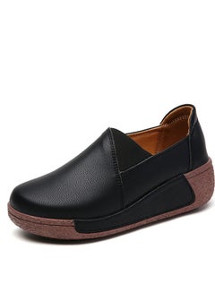 اشتري Fashion Thick Sole High Heels Casual Sports Shoes Black في الامارات