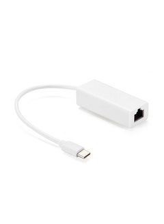 Buy USB-C Network Cable To Interface, Rj45 Connector, Typec 100 Mbit/s Computer NIC Converter, Type C NIC To 100 Mbit/s Network Cable Converter (White) in Saudi Arabia