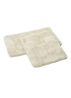 Buy Bath Mat Set 3 Piece Set Quick Dry and Dirty Resistant Surfaces - Size (50 x 80 cm / 2/50 x 40 cm) in Egypt