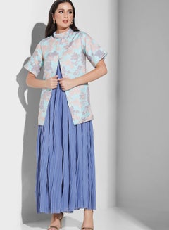 Buy Floral Print Plisse Dress in UAE