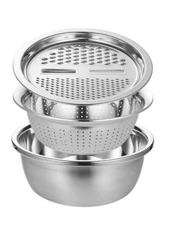 Buy 3 In 1 Kitchen Grater, with Bowl Strainer Set in Egypt