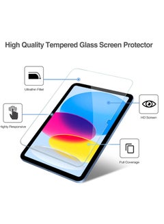 Buy Tempered glass screen protector for Apple iPad 10th generation (2022) 10.9 inches clear in Saudi Arabia