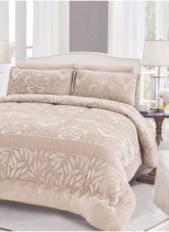 Buy Master Home Textile Velvet Comforter Sets, 4 Pcs Queen Size, Fits 160 x 200 cm Queen Size Bed, Soft, Warm in Saudi Arabia