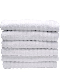 اشتري Hometex Design 4 Piece Set 100% Cotton 500 GSM Highly Absorbent Hotel Style Bath Towel Perfect for Home and SPA 70x140 cm في الامارات