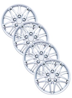 اشتري Pack of 4 EM-3130 Taiwan Wheel Cover | 16" Inch | Silver Universal Nested Style في الامارات