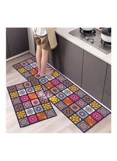 اشتري 2 Pieces Anti-Fatigue Waterproof Non-Slip Kitchen Rugs and Mats Set (120cm x 40cm And 60cm x 40cm) في الامارات