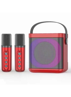 اشتري YS307 Home Karaoke Portable Bluetooth Speaker Dual Wireless Microphone Red في الامارات