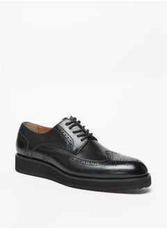 Buy Men'S Perforated Derby Shoes With Lace-Up Closure in Saudi Arabia