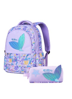 اشتري Kids 16 Inch School Bag With Pencil Case Combo Mermaid - Purple في السعودية