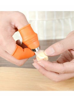 Buy Thumb Knife Made Of Silicone For Picking And Cutting Fruits And Vegetables 2Pcs Orange in Egypt