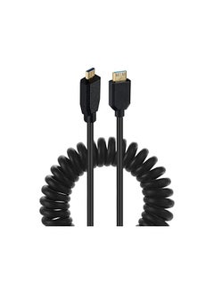 Buy Hdmi 2.1 Cable Micro Hdmi Male Type D To Mini Hdmi Male Type C Extension Cord Ultra Ring High Eed Hdmi Coiled 8K 60Hz 4K 120Hz Compatible With Monitor Projector in Saudi Arabia