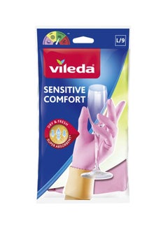 Buy Vileda Gloves Sensitive Large in UAE