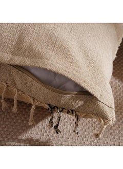 Buy Kashan Hand Woven Silk Filled Cushion 40X90Cm - Natural in UAE