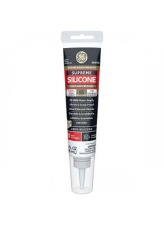 اشتري GE Supreme 100% Silicone 30 Min. Water-Ready caulk, 2.8 oz tube, White في الامارات