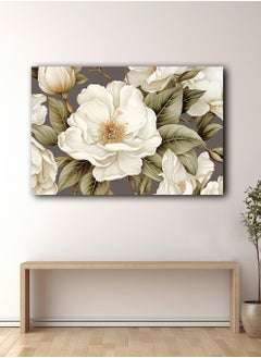 Buy Canvas Wall Art Stretched Over Wooden Frame with Flowers Abstract Painting in Saudi Arabia